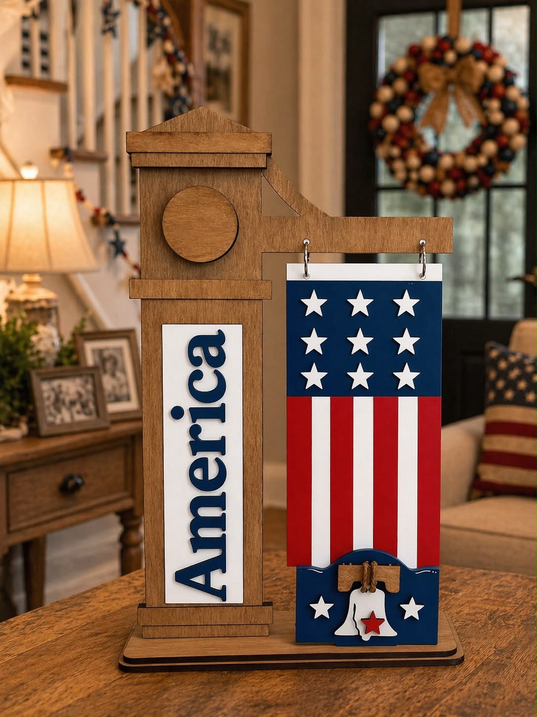 Patriotic Flag/America – Interchangeable Sign Post