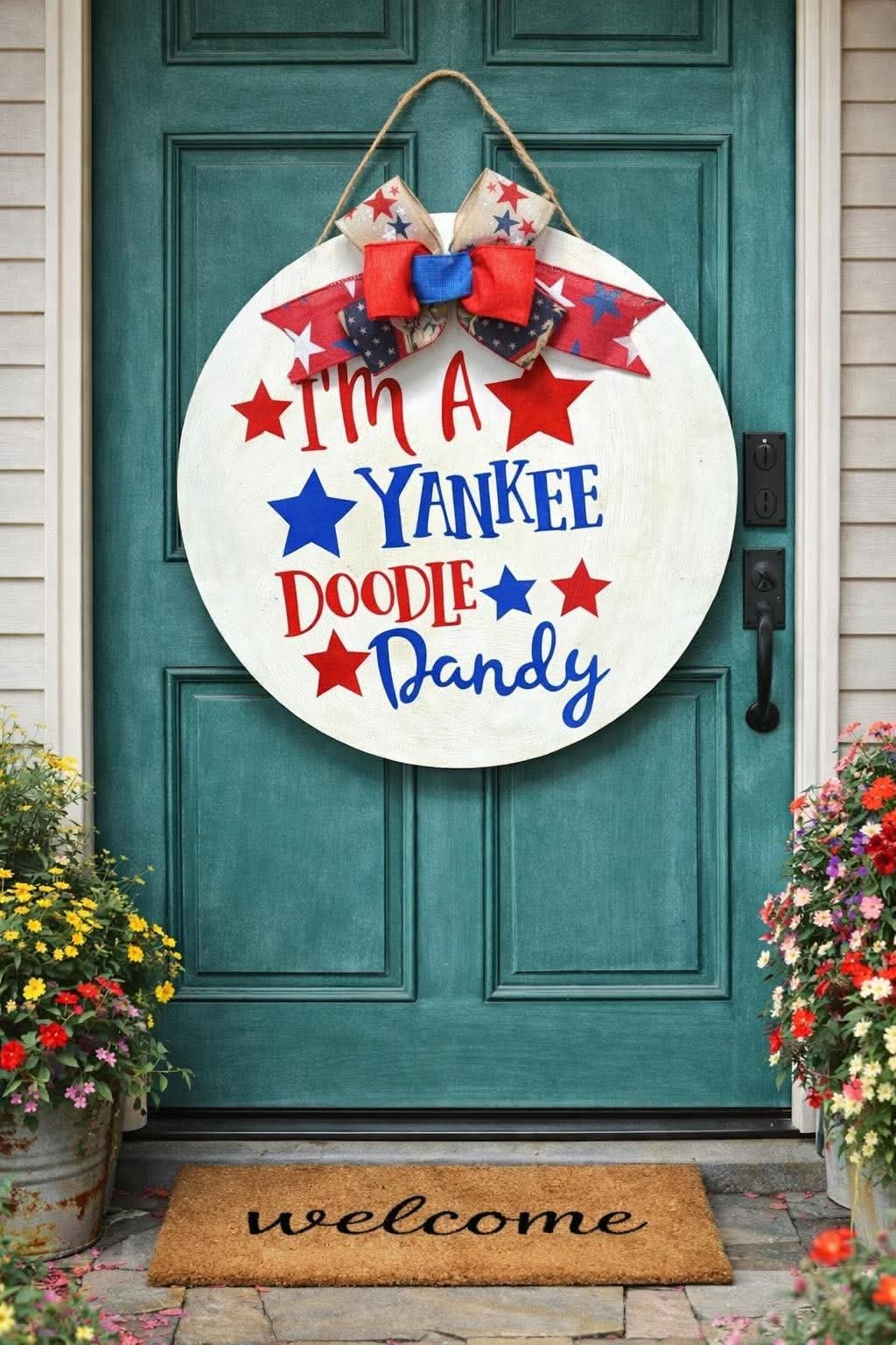 Patriotic Yankee Doodle Door Hanger