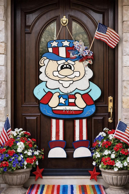Ribbon legs Uncle Sam door hanger