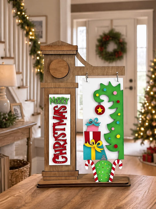 Merry Christmas Tree  – Interchangeable Sign Post
