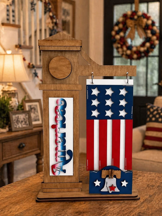 Patriotic Flag/America – Interchangeable Sign Post