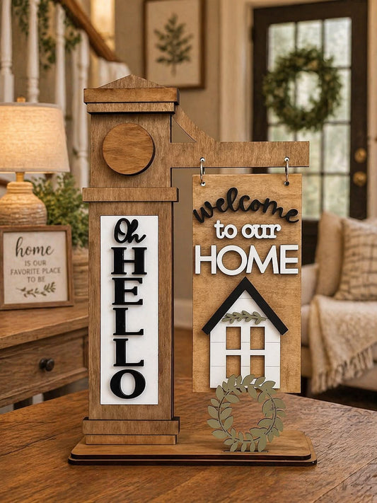 Welcome to Our Home – Interchangeable Sign Post