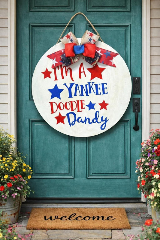 Patriotic Yankee Doodle Door Hanger